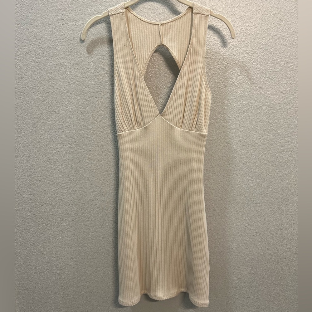 Knit crème dress